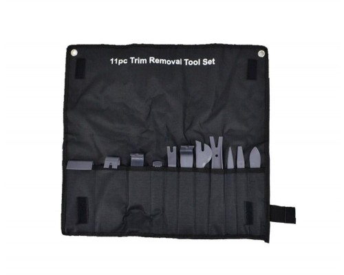 AWTOOLS Набор съемников полипропиленовых для обивки (11 предметов), рулонный кейс, AW17310