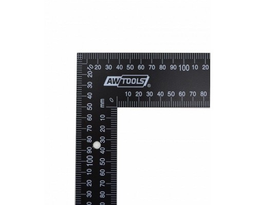 Угольник стальной столярный черный Awtools 400X600X2 мм AW29833