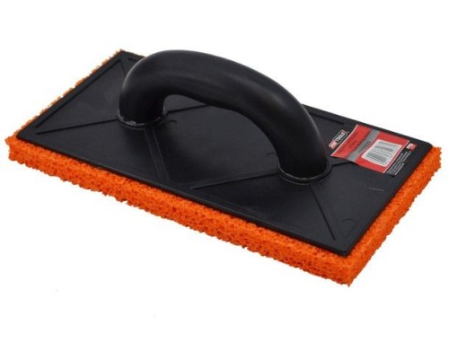 AWTOOLS Терка шлифовальная пластмассовая 270х130 мм, оранжевая  губка из гидрорезины 18 мм