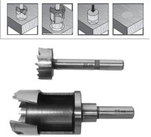 Фреза-пробочник + Сверло Форстнера по дереву, 25мм, цилиндрический хвостовик, AW40327 AWTOOLS