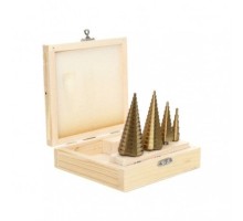 Набор сверл ступенчатых титановых по металлу 4-12, 4-20, 4-32, 4-39мм (4шт) AWTOOLS