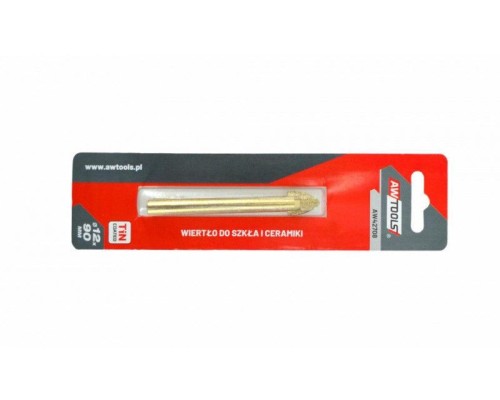 Сверло титановое для стекла и керамической плитки 6,0 мм, TiN, AW42703 AWTOOLS