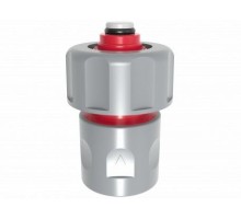 Соединитель пластмассовый, быстросъемный для шланга 3/4", аквастоп (40шт/картон.коробка), AW61003 AWTOOLS