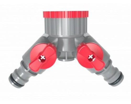 Разветвитель двухканальный, регулируемый, со штуцерами 1/2