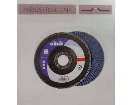 CIBO Круг лепестковый торцевой (КЛТ) Industial Ø125, P80 плоский, FNF/80/125 CIBO Круг лепестковый торцевой (КЛТ) Industial Ø125, P80 плоский, FNF/80/125