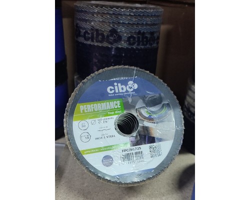 CIBO Круг лепестковый торцевой (КЛТ) High Performance Ø125, P80 конусный, FPC/80/125
