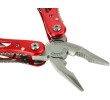 G02412 Мультитул-многофункциональный инструмент, 25 функций, нейлоновый чехол, красный, GEKO