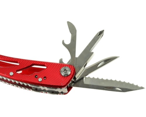 G02412 Мультитул-многофункциональный инструмент, 25 функций, нейлоновый чехол, красный, GEKO