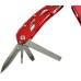 G02412 Мультитул-многофункциональный инструмент, 25 функций, нейлоновый чехол, красный, GEKO