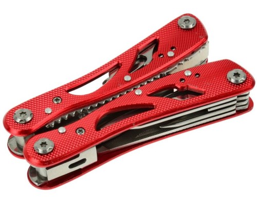 G02412 Мультитул-многофункциональный инструмент, 25 функций, нейлоновый чехол, красный, GEKO