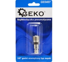 G03407 Ниппель быстросъемный ("папа"), внешняя резьба M3/8, GEKO, 5901477153198 (CN)
