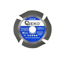 G78126 Диск пильный по дереву, 125 х 22,23мм 4Т, с напаянными зубцами из твердых сплавов, GEKO, 5901