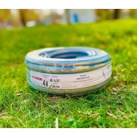 ATOOLS Шланг поливочный "GRAYBOS+", 1/2" 20м, 4-слойный ПВХ, серый, -10/+60°С, устойчив к УФ-лучам,
