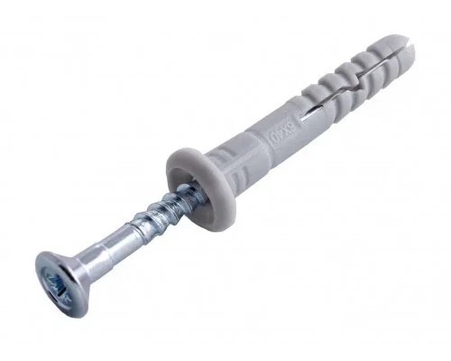 WKRET-MET Дюбель быстрого монтажа нейлоновый с ударным шурупом бортик гриб, PZ-2 (уп/200шт), SMNK-06040, 5907704407416 (РП)