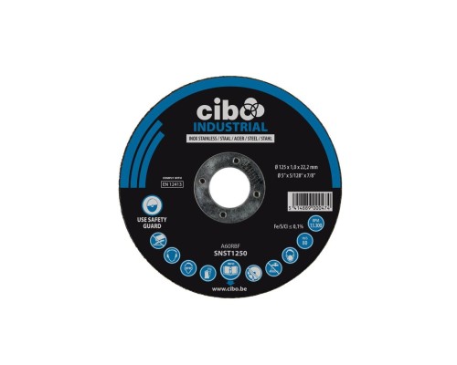 CIBO Круг отрезной абразивный Industrial 125 x 1,0 x 22,22, SNST1250 CIBO Круг отрезной абразивный Industrial 125 x 1,0 x 22,22, SNST1250