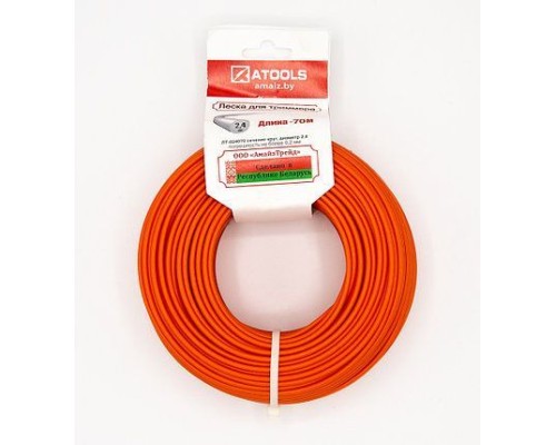 ATOOLS Леска триммерная сечение круг диаметр 2,4, бобина 200 м., ЛТ-024200