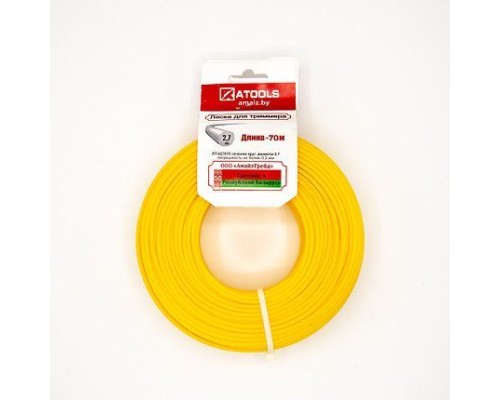 ATOOLS Леска триммерная сечение круг диаметр 2,7, бобина 70 м., ЛТ-027070