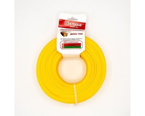 ATOOLS Леска триммерная сечение квадрат диаметр 2,7, бобина 70 м., ЛТК-027070