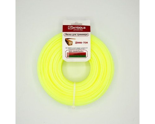 ATOOLS Леска триммерная сечение квадрат диаметр 3,0, бобина 70 м., ЛТК-030070