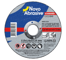 Круг отрезной по металлу NOVOABRASIVE Standard 115 x 1.6 x 22.23