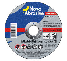 Круг отрезной по металлу NOVOABRASIVE Standard 125 x 1.0 x 22.23