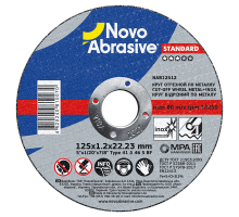 Круг отрезной по металлу NOVOABRASIVE Standard 125 x 1.2 x 22.23