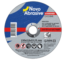 Круг отрезной по металлу NOVOABRASIVE Standard 150 x 2.0 x 22.23