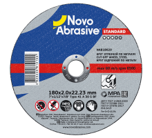 Круг отрезной по металлу NOVOABRASIVE Standard 180 x 2.0 x 22.23