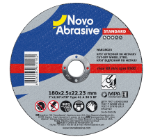 Круг отрезной по металлу NOVOABRASIVE Standard 180 x 2.5 x 22.23