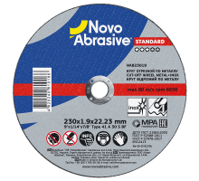 Круг отрезной по металлу NOVOABRASIVE Standard 230 x 1.9 x 22.23