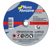 Круг отрезной по металлу NOVOABRASIVE Standard 230 x 3.0 x 22.23