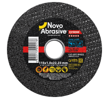 Круг отрезной по металлу NOVOABRASIVE Extreme 115 x 1.0 x 22.23