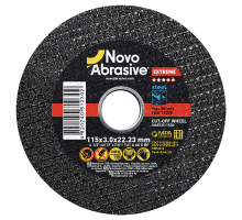 Круг отрезной по металлу NOVOABRASIVE Extreme 115 x 3.0 x 22.23