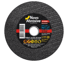 Круг отрезной по металлу NOVOABRASIVE Extreme 150 x 1.6 x 22.23