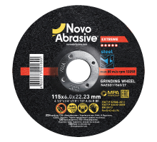 Круг шлифовальный по металлу NOVOABRASIVE Extreme 115 х 6 x 22.23 мм