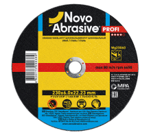 Круг шлифовальный по металлу NOVOABRASIVE Profi T1 230 х 6 x 22.23 мм