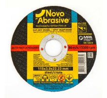 Круг отрезной по металлу NOVOABRASIVE Profi 115 x 3.0 x 22.23