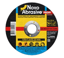 Круг отрезной по металлу NOVOABRASIVE Profi 125 x 1.6 x 22.23