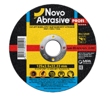 Круг отрезной по металлу NOVOABRASIVE Profi 125 x 2.5 x 22.23