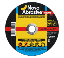 Круг отрезной по металлу NOVOABRASIVE Profi 180 x 1.6 x 22.23