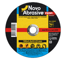 Круг отрезной по металлу NOVOABRASIVE Profi 180 x 2.0 x 22.23