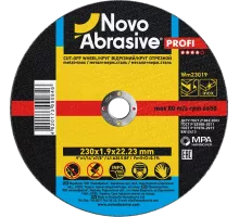 NOVOABRASIVE Круг отрезной по металлу 41 14А 230х1,9х22,23 , WM23019, 4820173090846 (UA)