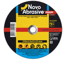 Круг отрезной по металлу NOVOABRASIVE Profi 230 x 2.0 x 22.23