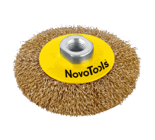 Щетка конусная NovoTools медная проволока 115 мм M14х2