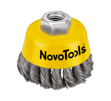 Щетка торцевая NovoTools стальная проволока 100 мм M14х2