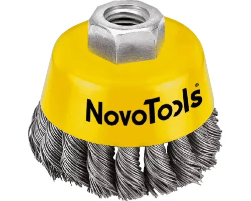 Щетка торцевая NovoTools стальная проволока 100 мм M14х2