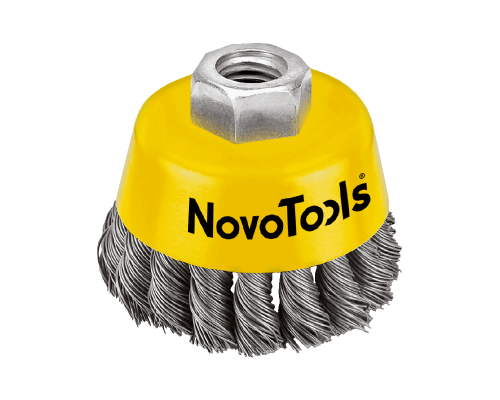 Щетка торцевая NovoTools стальная проволока 85 мм M14х2