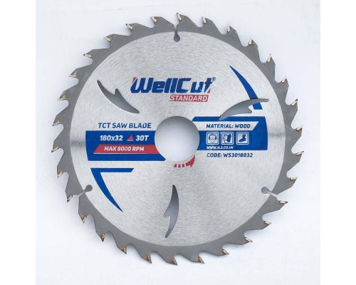 Пильный диск WellCut Standard 180х32 мм, 30T