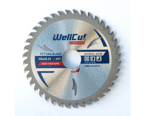 Пильный диск WellCut Standard 115х22.2 мм, 40T