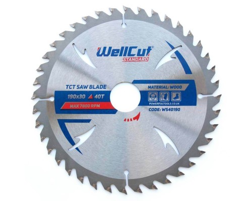 Пильный диск WellCut Standard 190х30 мм, 40T